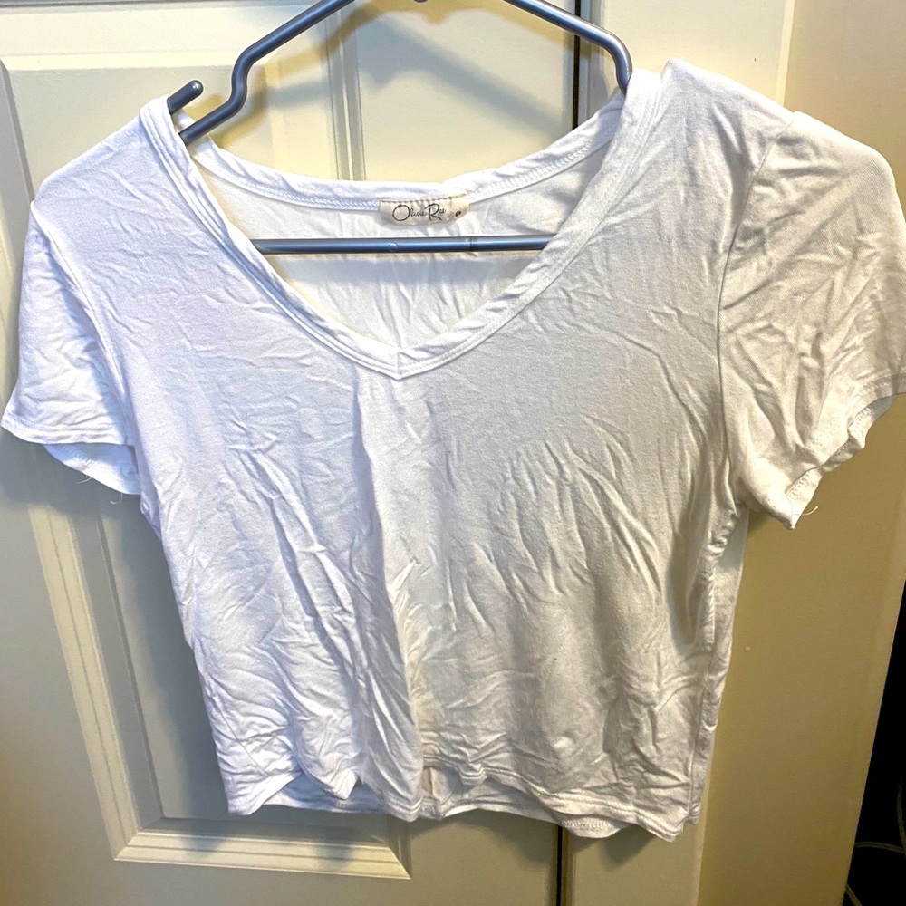 White Olivia Roe V-Neck